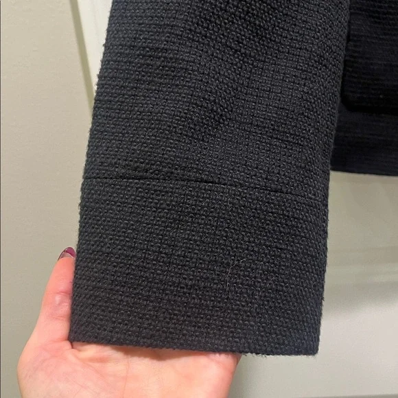 NWT Talbots Jackie black zip up collar blazer jacket boucle texture fully lined - Picture 4 of 7